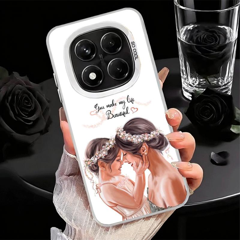 

Mom Baby Girls Theme Soft Phone Case for Xiaomi Redmi Note 13 14 15 Pro Plus 12S 12 11S 11 11T 10S 10 Shockproof Cover Back Shel Redmi Note13ProPlus