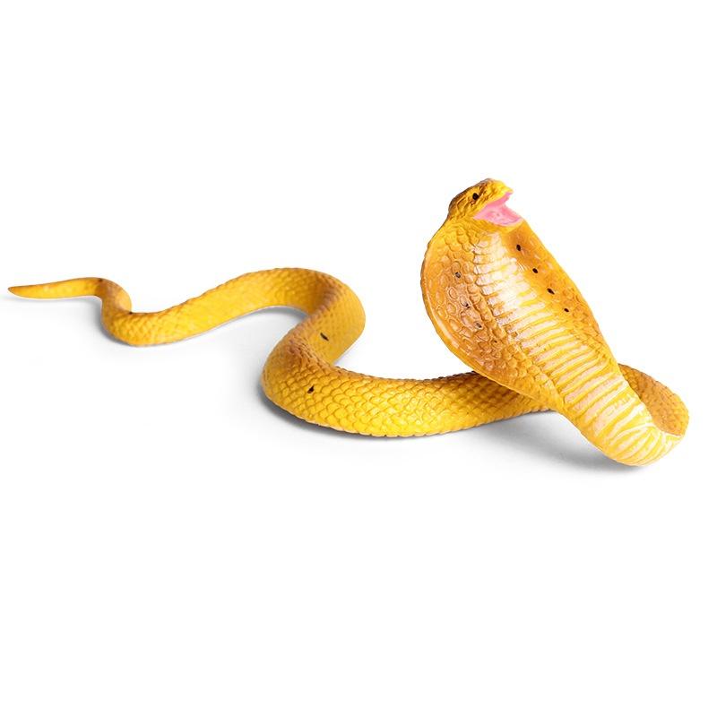 

Имитационная модель рептилии Cobra Viper, модель королевской кобры-амфибии, игрушечные украшения жёлтый