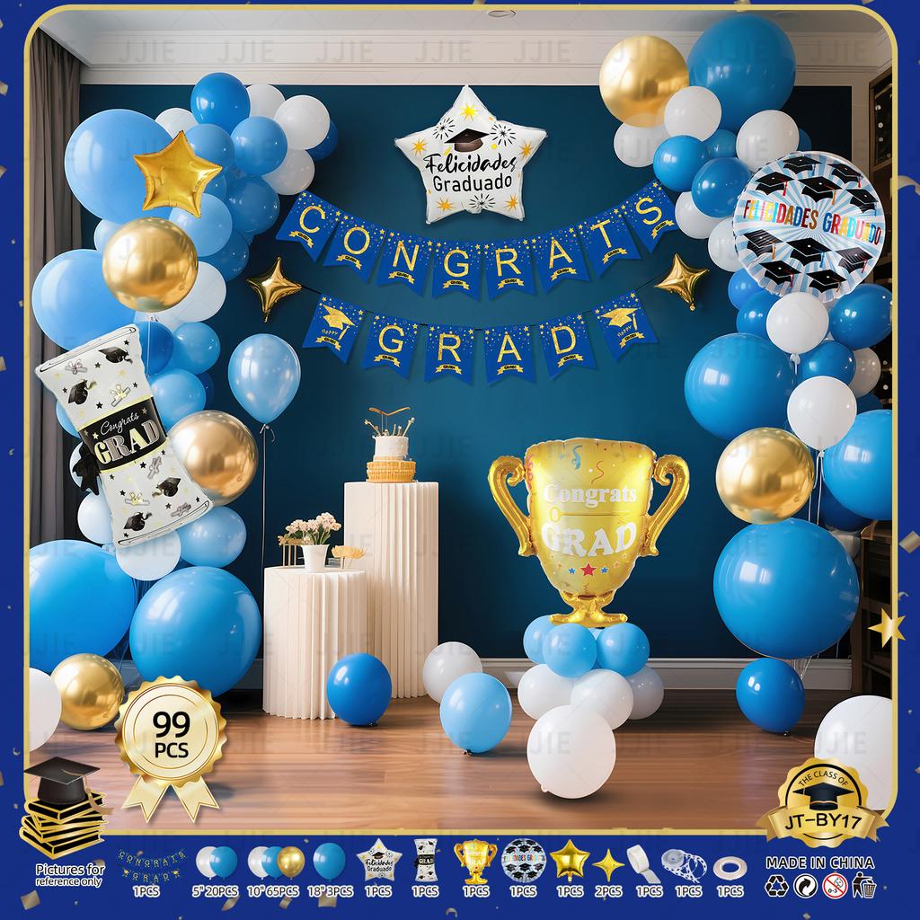 Graduation Party Decoration Balloon Graduation Season Decoration Doctor Hat Cartoon Aluminum Film Balloon Graduation Celebration Set