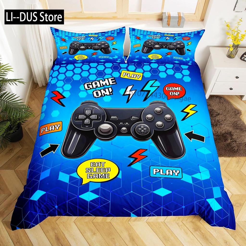Watercolor Cartoon Basketball Print Bedding Set Duvet Cover for Kid Teen Boys Sports Quilt Cover with 2 PillowcasesFull Size
