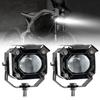 Motorcycle LED Driving Fog Lights, 2 PCS 120W 12000LM 6 Lighting Modes Waterproof Auxiliary Lights