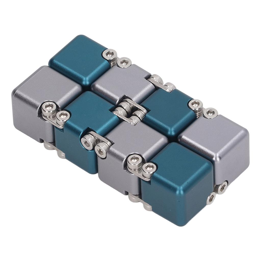 Stress Anxiety Relief Toy Adults Hand Held Puzzle Sensory Finger Flip Blocks Toy for ADD ADHD Blue