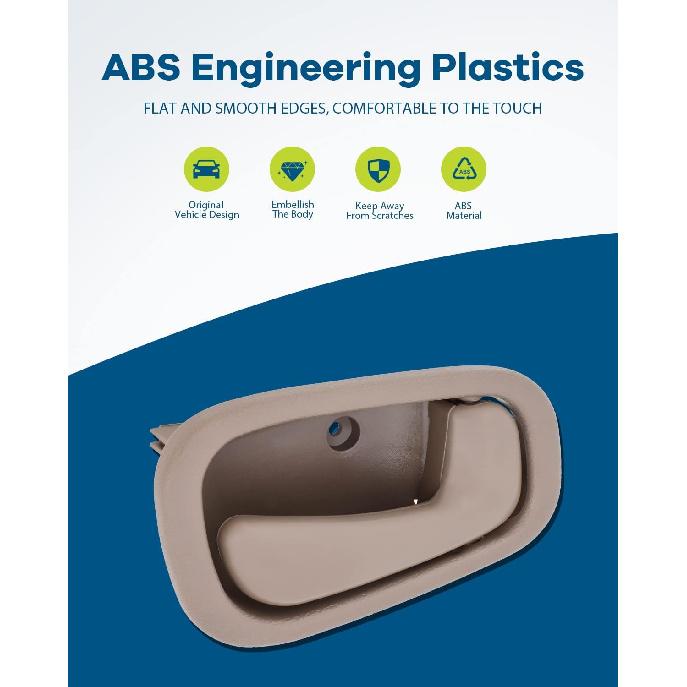 LUJUNTEC Interior Door Handle Manaul Lock,Front Rear Door Handle Passenger Right Side,Replacement for 1998-2002 For Toyota for Corolla,1pcs Beige