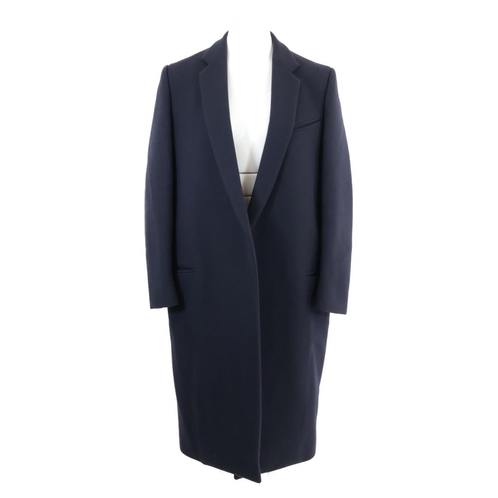 Celine Domestic Regular Phoebe Period 2 8H28/7165 Crombie Coat 36 NavyUsed