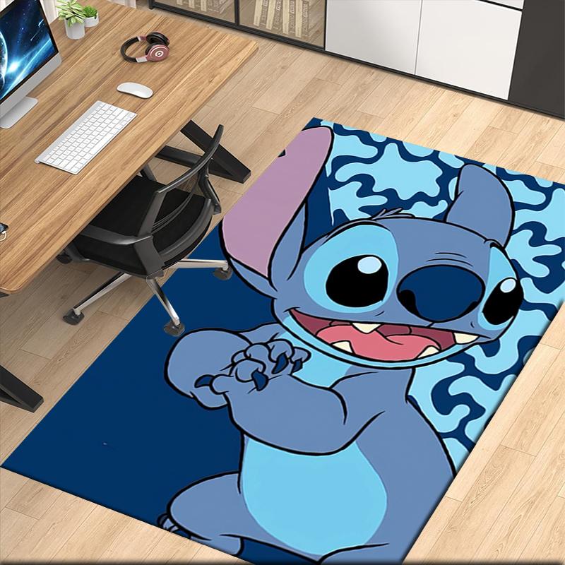 Stitch Printed Carpet, for Office Chair Living Room Bedroom Kitchen Room Decor Gifts.