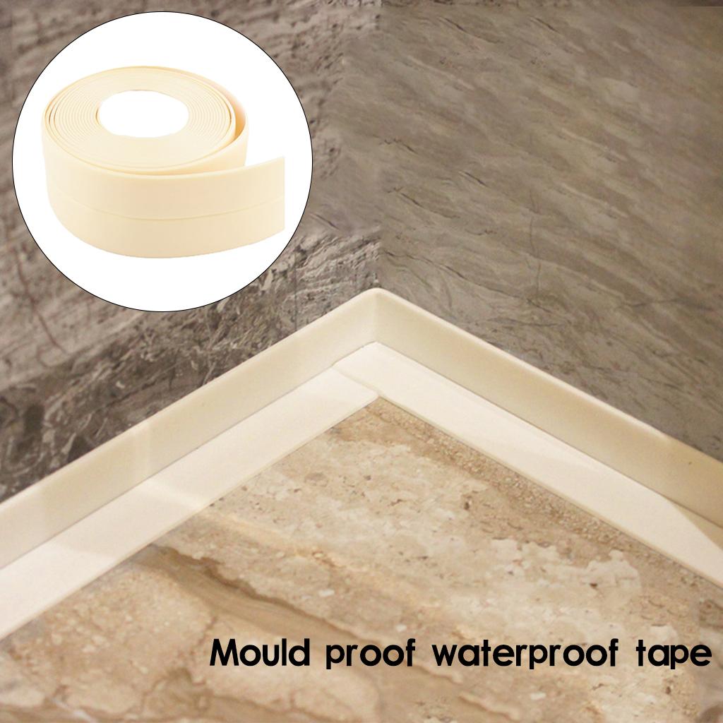 

Настенные наклейки Лента для ванной Кухня Душ Раковина Ванна Уплотнительная лента Клейкая Водонепроницаемая ПВХ Самодельный гаджет бежевый