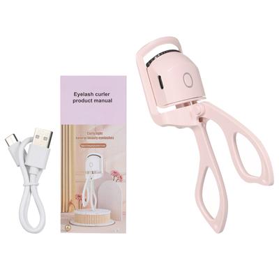 Curvador de cílios elétrico recarregável USB Curvador de cílios aquecido com 2 modos de temperatura ajustáveis