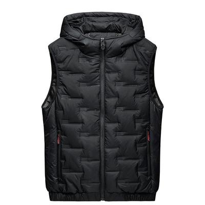 Heren vest met capuchon, verdikt, herfst/wintermode - Warm, casual katoenen vestjasje