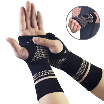 Muñequera de compresión de cobre, soporte para la muñeca, reduce la inflamación, el dolor, soporte transpirable para la artritis para hombres y mujeres