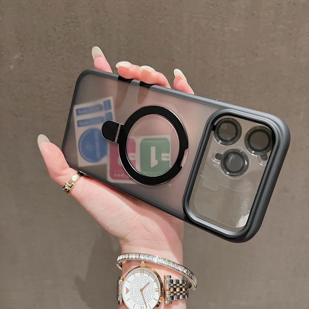 Applicable To iPhone11ProMax Skin Feeling Mobile Phone Case Metal Magnetic Suction Bracket Apple 11 Comes with Lens Case