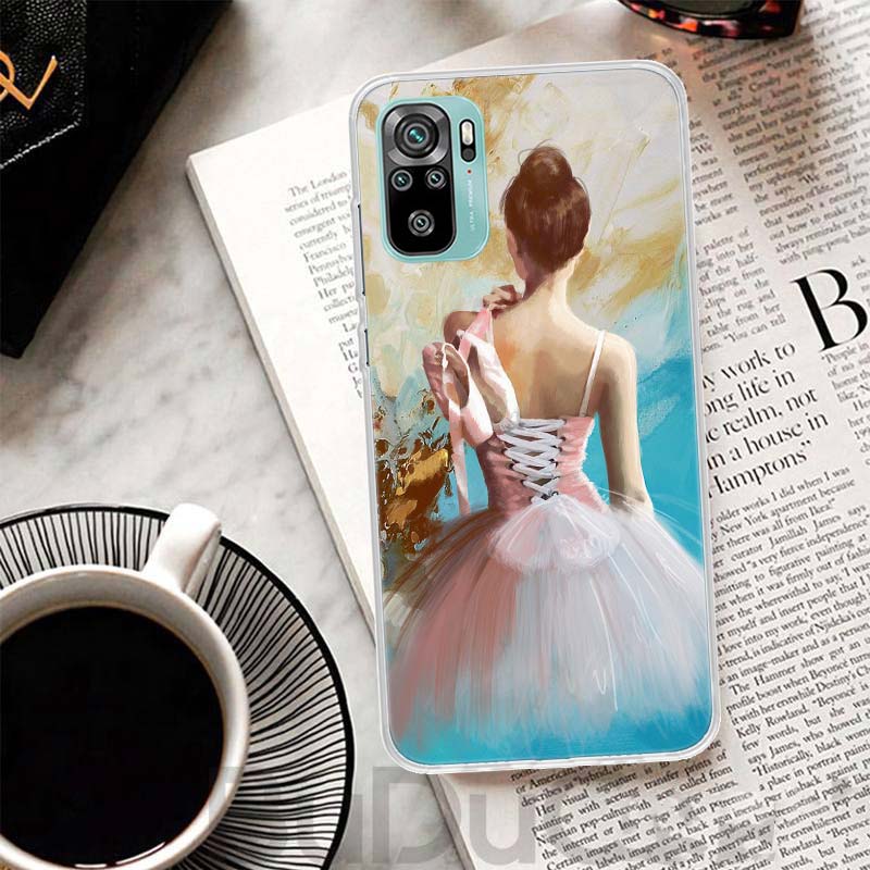 Ballet Dancer Watercolor Cover For Xiaomi Redmi Note 14 13 12S 12 11 Pro Plus Phone Case 11S 10S 10 11E 11T 14Pro 13Pro Print Co