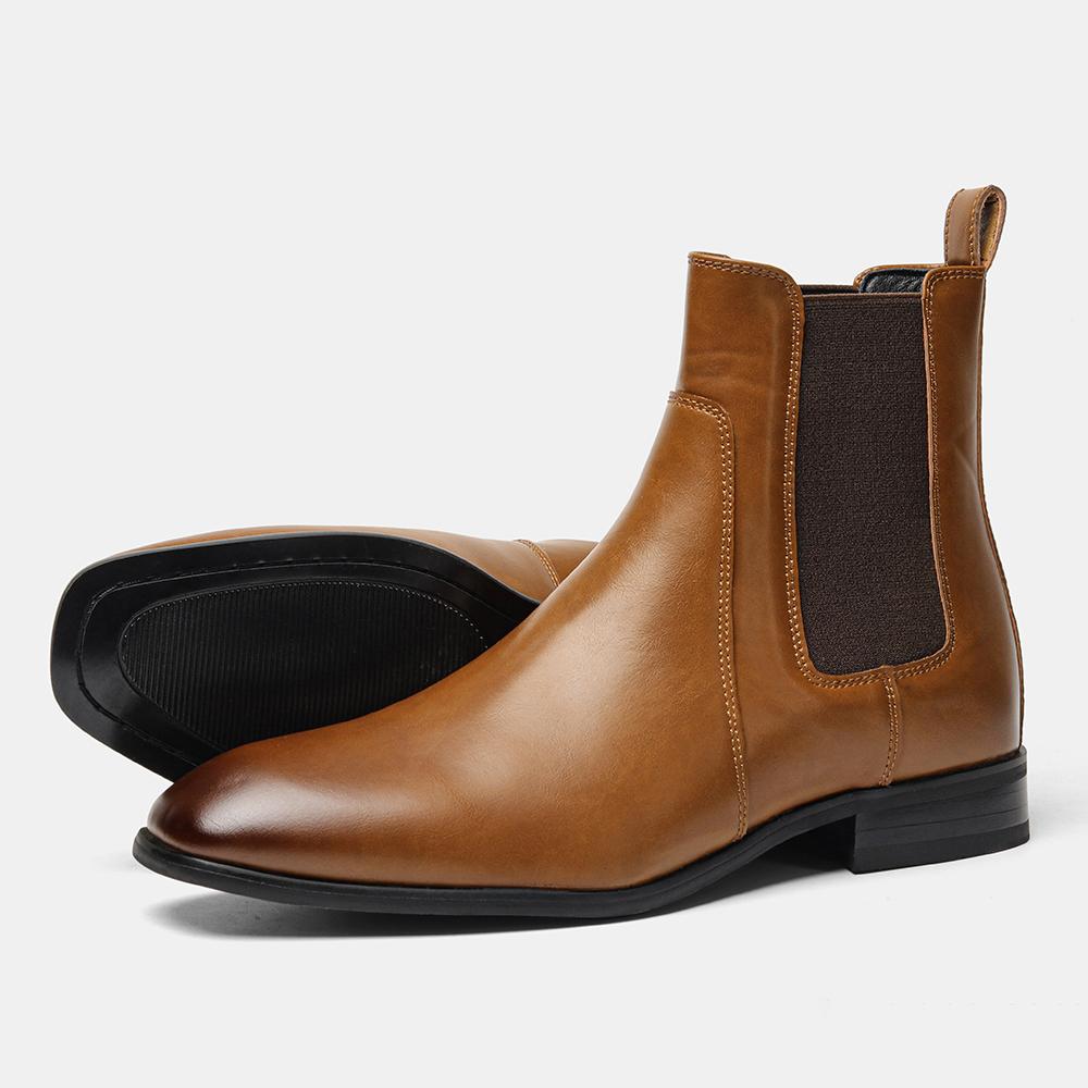 40~46 Chelsea Boots Herren Marke Bequem Mode Leder Herren Stiefel