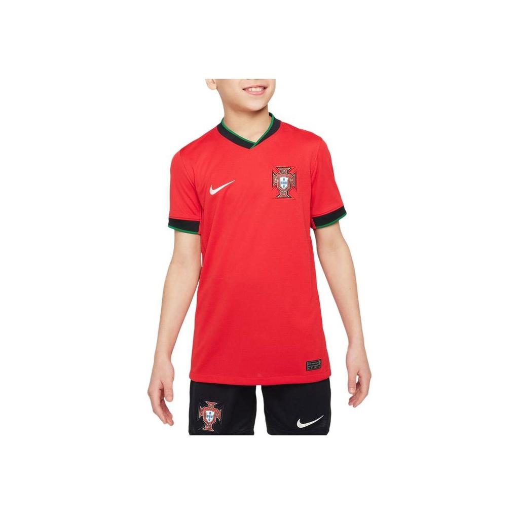 Nike Μπλουζάκι Λογότυπο Μάρκας Εκτύπωση Μαλακό Άνετο Καθημερινό Γρήγορης Ξήρανσης Φανέλα Ποδοσφαίρου Κοντομάνικο Ομάδα Πορτογαλίας Παιδικά Τοπ FJ4371-657