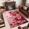 Rose Customize Text Floor Mat Design for Study room Balcony Entryway Hallway Anti-slip Rug Anime Office Decor Perfect Birthday/Christmas Gift Idea