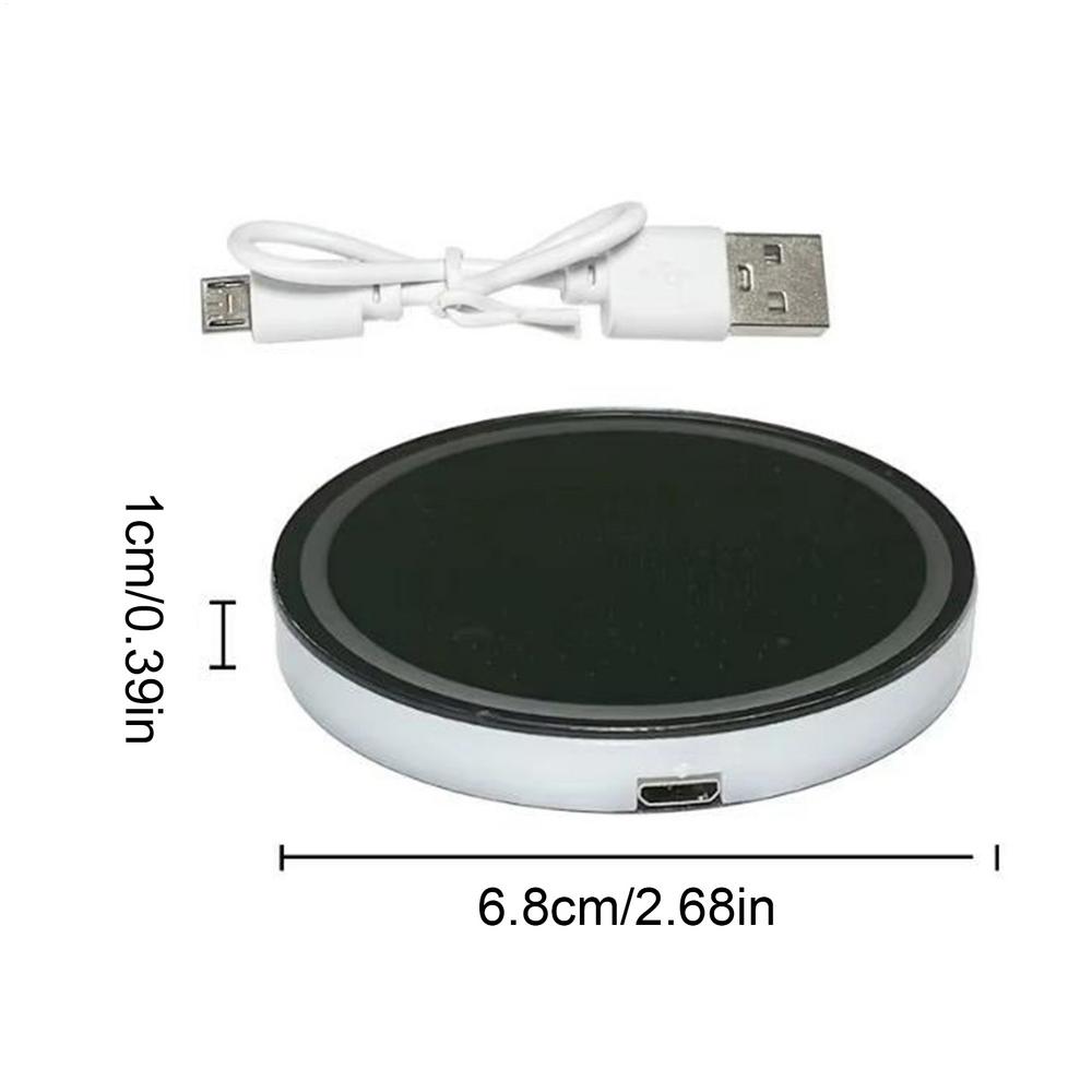 

Rechargeable LED Car Cup Holder Light Car Coasters Bottle Atmosphere Light Mats 7 Colors Cup Holder Pad Car Interior Accessories