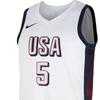 Nike United States Olympic Basketball Team Collection Anthony Edwards Swingman Basketball Jersey Men's White FV5517-100-5