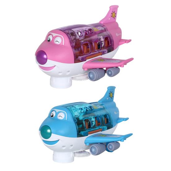 Jucărie de avion electrică cu lumină muzicală, rotație de 360 ​​de grade, evitarea obstacolelor inteligente, avion cascadorie pentru copii