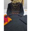 Black Heavy Embroidery Cotton Salwar Kameez Women Wedding Wear Kurti Pant Set