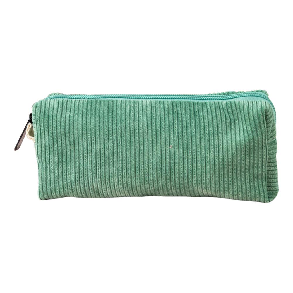 Corduroy Pencil Case Aesthetic Pencil Pouch with Zipper Pencil Bag Small Pen Bag Gift for Girls Kids School Stationery Organizer