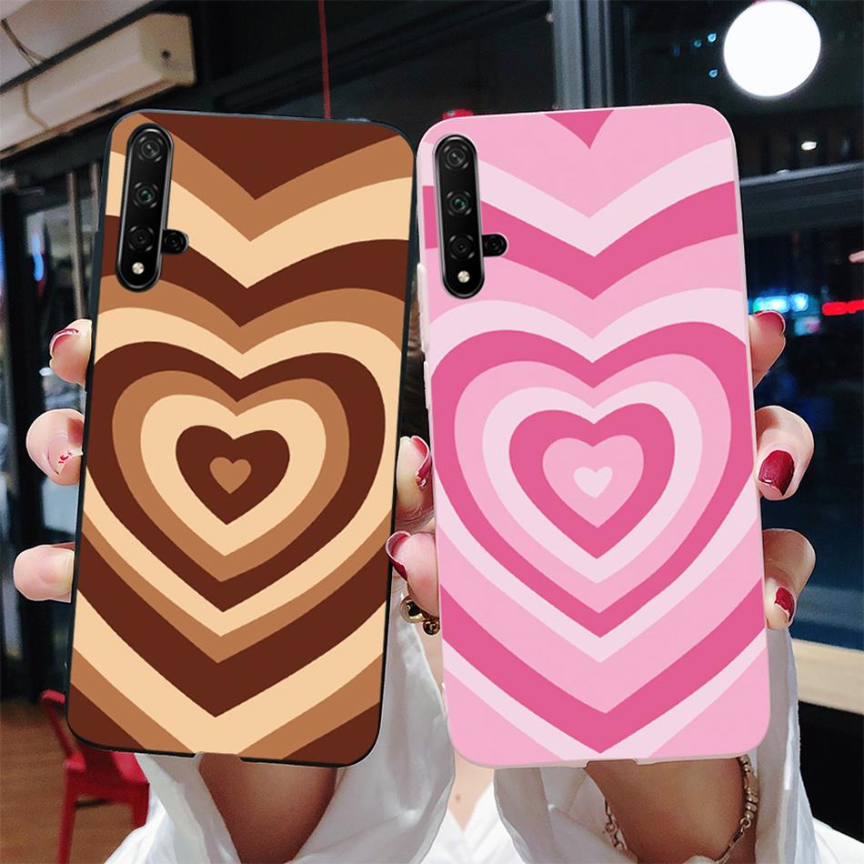 For Honor 20 Case Cartoons Love Heart TPU Funda For Huawei Honor 20 Pro Lite YAL-L21 YAL-L41 20S MAR-LX1H Back Cover Phone Case