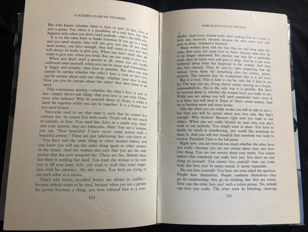 [USED] Rare Book: A SUDDEN CLASH OF THUNDER / Bhagwan