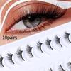 2026 Europe, America and The Middle East, The Whole 10 Pairs of Half-eye False Eyelashes Are Thick and Naturally Curled 12~ 15mm Eyelashes