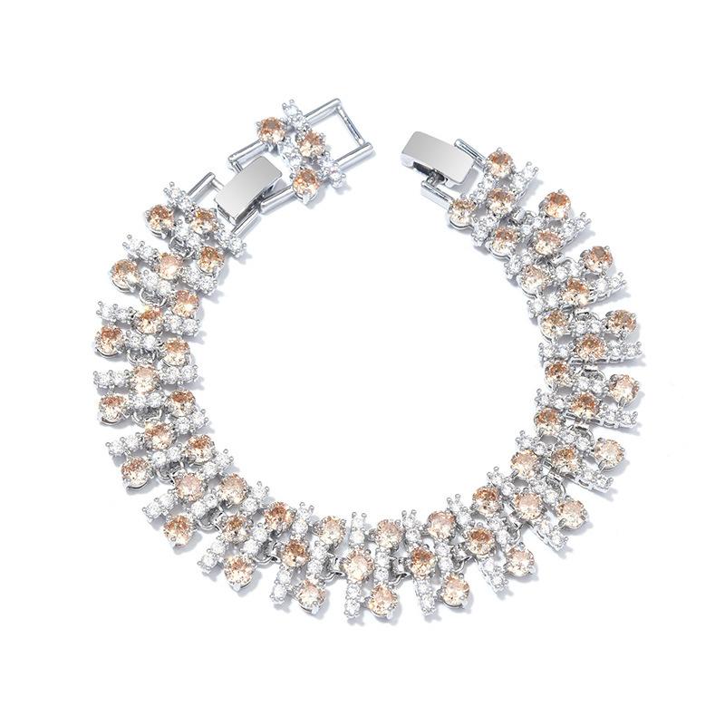 Luxus Blume Zirkon Armband, Hochwertig Exquisit Und Fortschrittlich, Nicht Verblassendes Armband Für Frauen