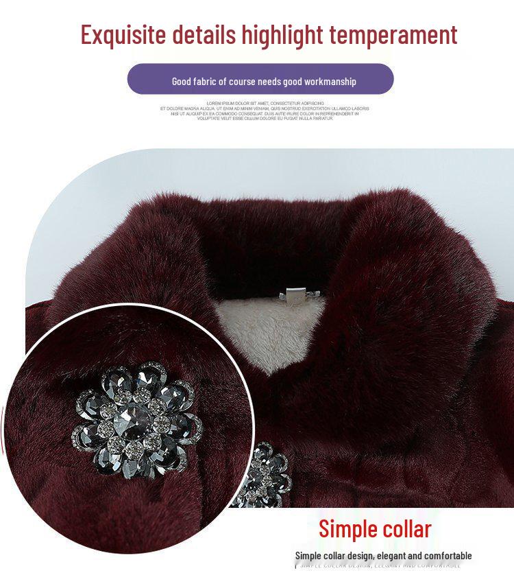 Women's Faux Mink Velvet Jacket: Versatile, Stylish Grandma-Inspired Autumn/Winter Top