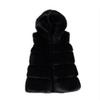 Weiche dicke warme Weste Hoodie Damen Kunstfuchsfell Nerz Ärmellos Kapuzenmantel Damen Winter 2026