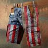 Herren Unabhängigkeitstag Bedruckte Mehrfach-Taschen Workwear Shorts