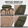 Men's Casual Lined Hoodie and Straight Leg Pants 2 Piece Set , Loose Fit , Gray Pants for Fall Winter