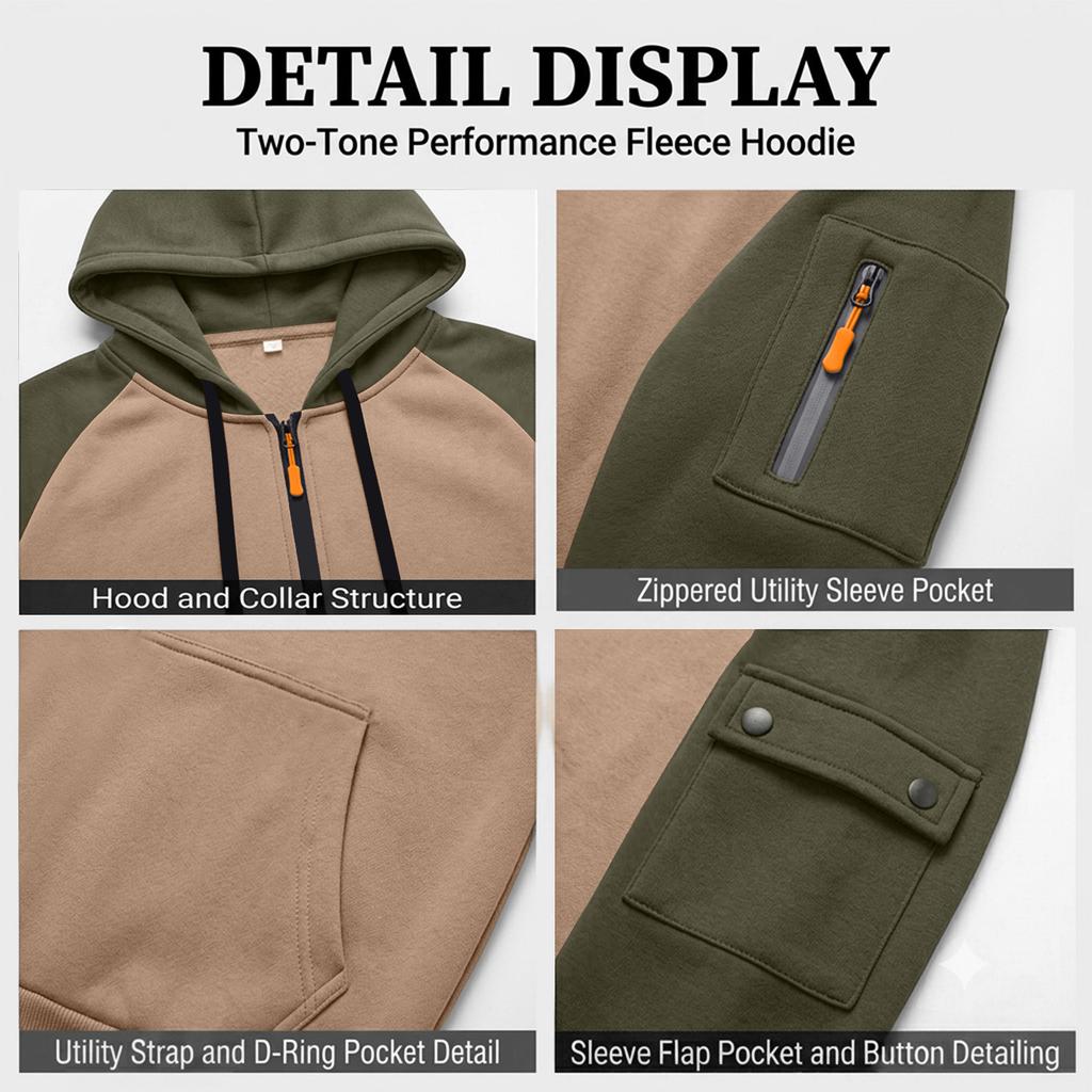 Men's Casual Lined Hoodie and Straight Leg Pants 2 Piece Set , Loose Fit , Gray Pants for Fall Winter