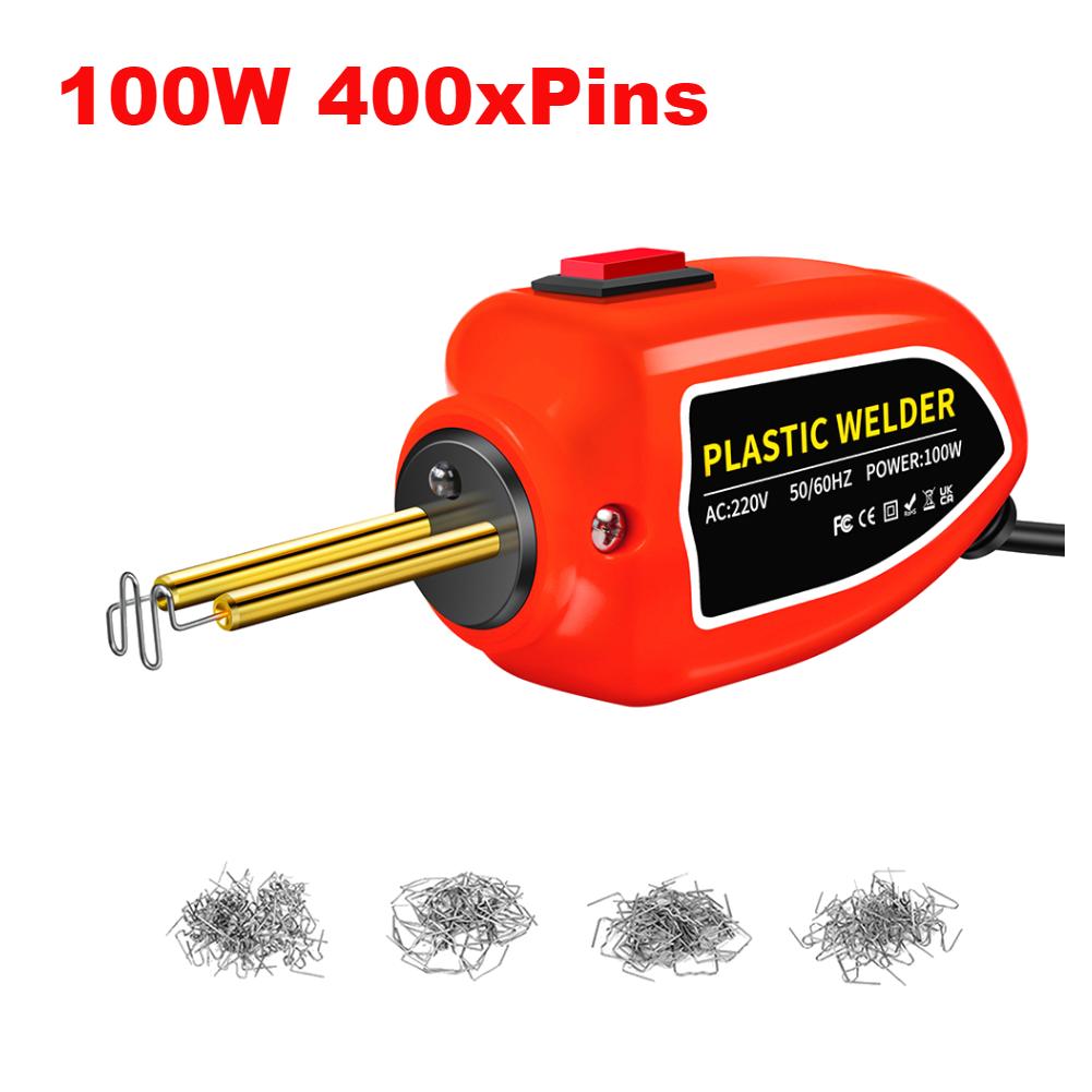 300W/100W Kunststoffschweißgerät 400/200 Stück Heißklammerer Kunststoffschweißpistole Heißluftpistole Kunststoffschweißset Stoßstangen Reparaturset