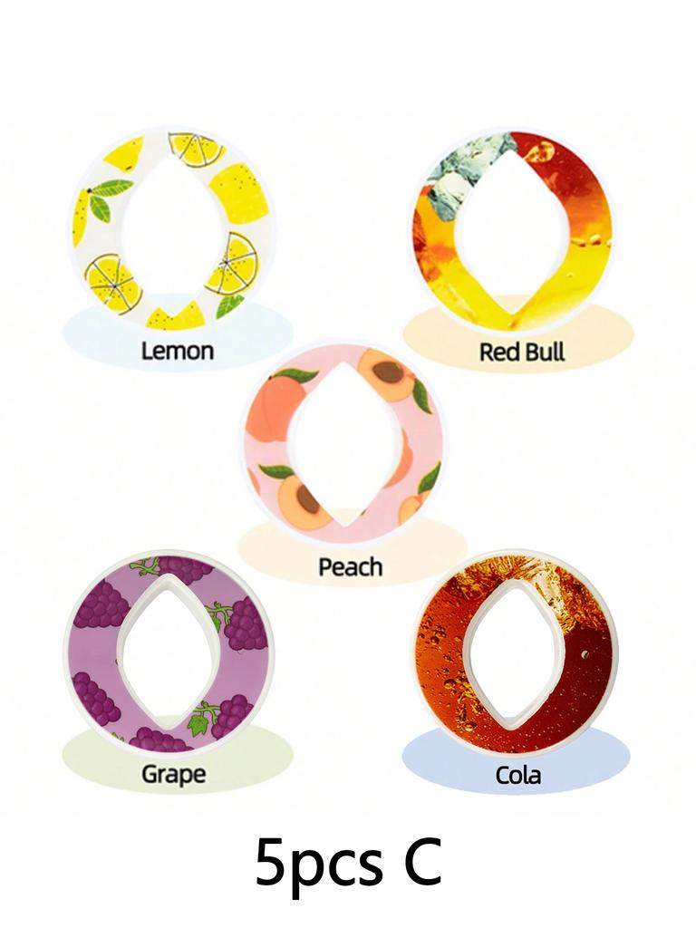 5/7pcs Bear Fruit Drink Flavor Flavor Pod Creative 0 Sugar 0 Calorie Flavor Ring For Plastic Water Bottles Sports Cup Accessorie