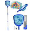 Skimmer Net with Metal Frame Strong Mesh Pool Net for Cleaning, Pond Skimming, Fishing, and Debris Removal