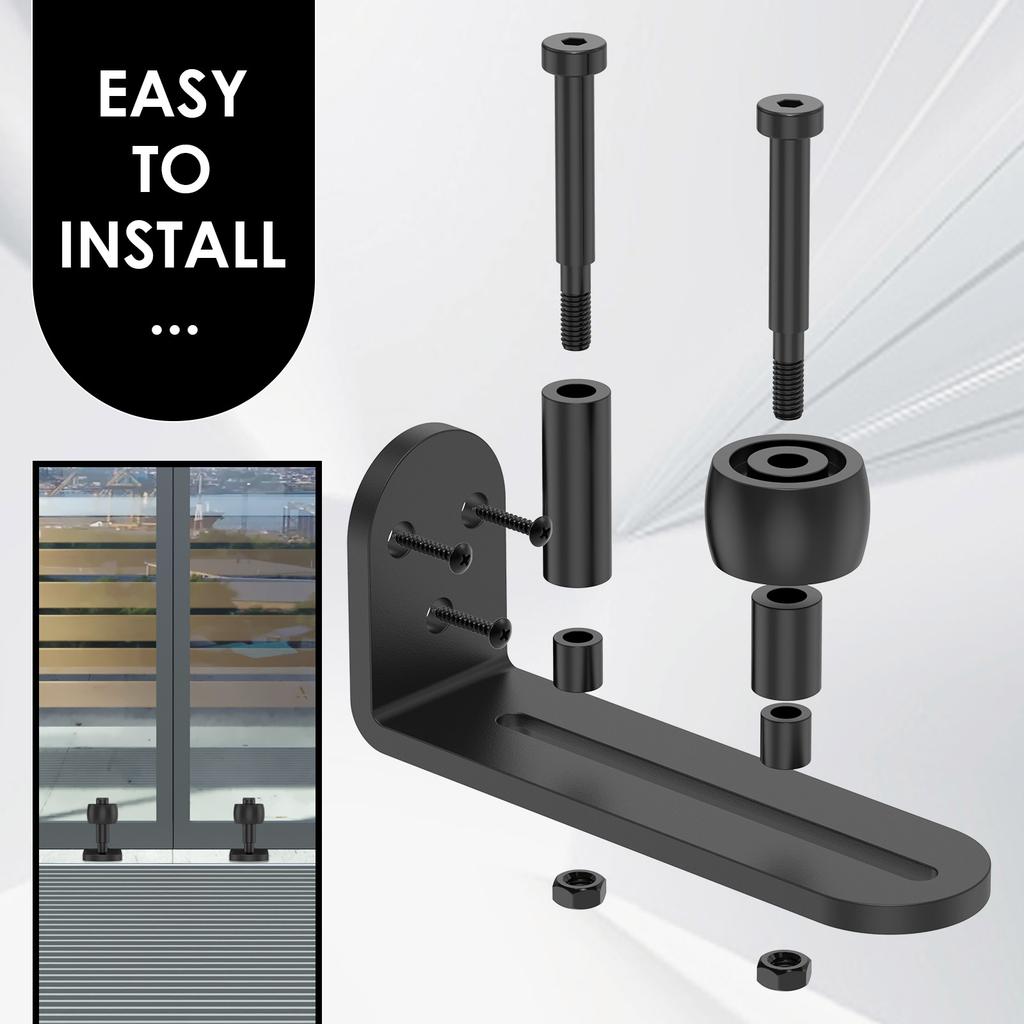 Sliding Barn Door Floor Guide Adjustable Carbon Steel Bottom Floor Roller Guide Kit Hardware Accessory Sliding Door Bottom Guide