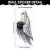 Halloween White Ghost Wall Sticker Living Room Holiday Party Decoration Horror Bat Ghost Self-adhesive Pvc Sticker