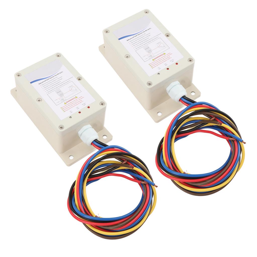 2PCS Soft Start for RV Air Conditioner Easy Start with Small Generator Water Resistant SSRV3T RV AC Soft Start Kit for