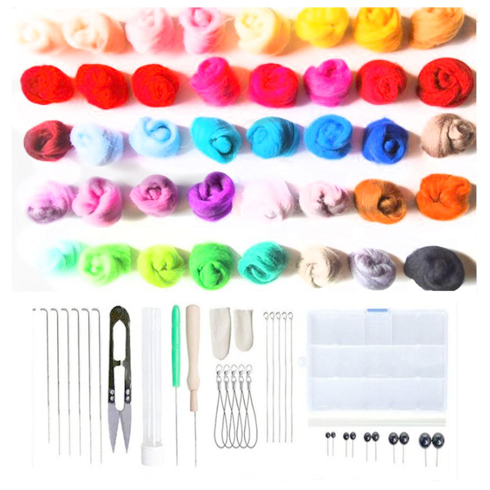

Набор для валяния иглой Яркие цвета Шерсть Мягкий Экологичный Безопасный Легкий в использовании Набор для валяния для Детей Родителей В подарок