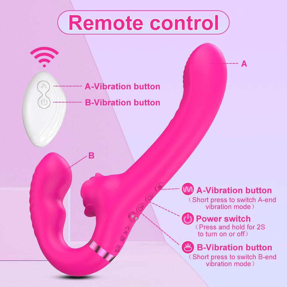 Dual Motor Silicone Massager - 2-in-1 Clitoral & G-Spot Vibrator with Pulsating & Tapping Modes, Rechargeable Adult Toy for Women