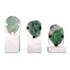Natural Green Fluorite Crafts Sculpture Crystal Base Ornaments Desk Decoration Modern Crystal Artwork Room Aesthetics Decor