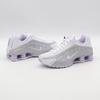 HF5076-100 Nike Shox R4 White and Metallic Platinum (Women's)