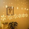 Solar and USB Styles LED Christmas Curtain String Lights, Star Moon Wish Ball Decor Lights, Warm White Ambient Icicle Lights, Multiple Styles