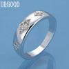 925 Sterling Silver Wedding Jewelry Geometric AAA Zircon Fashion Ring