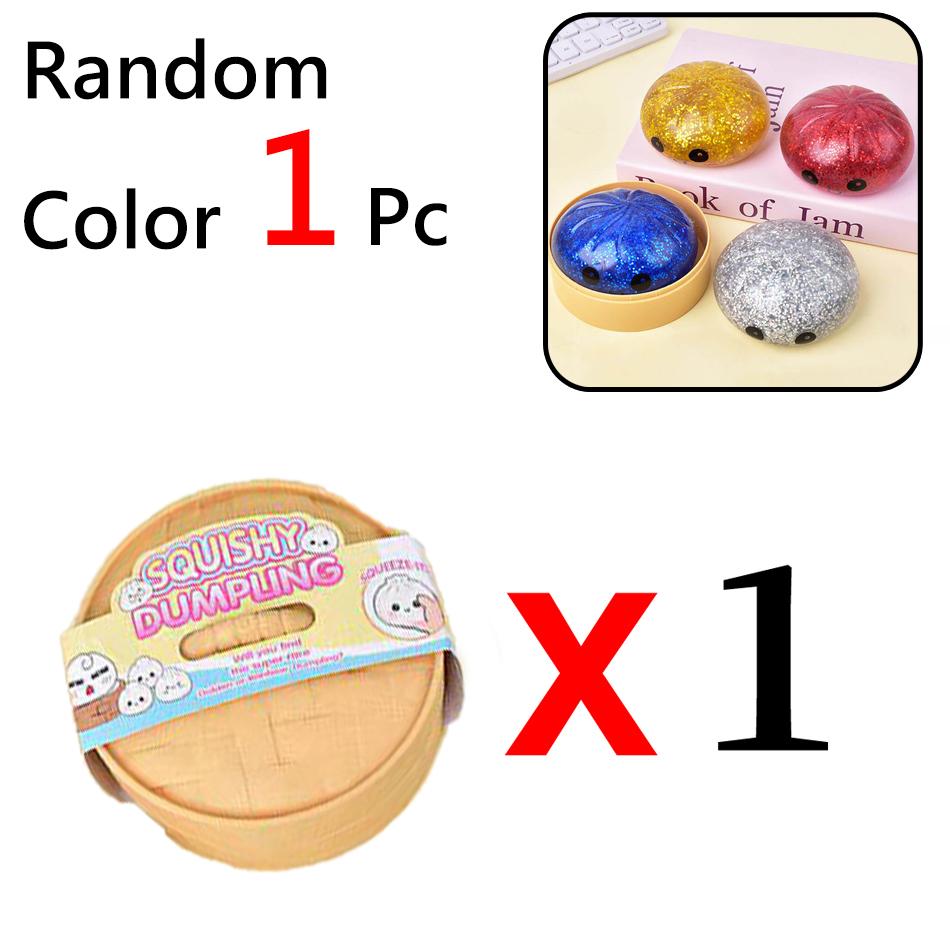 Giant Squishies Dumpling Bun Toy With Bamboo Steamer Soft Tpr Dough Ball Decompression Fidget Toy Funny Creative Gift