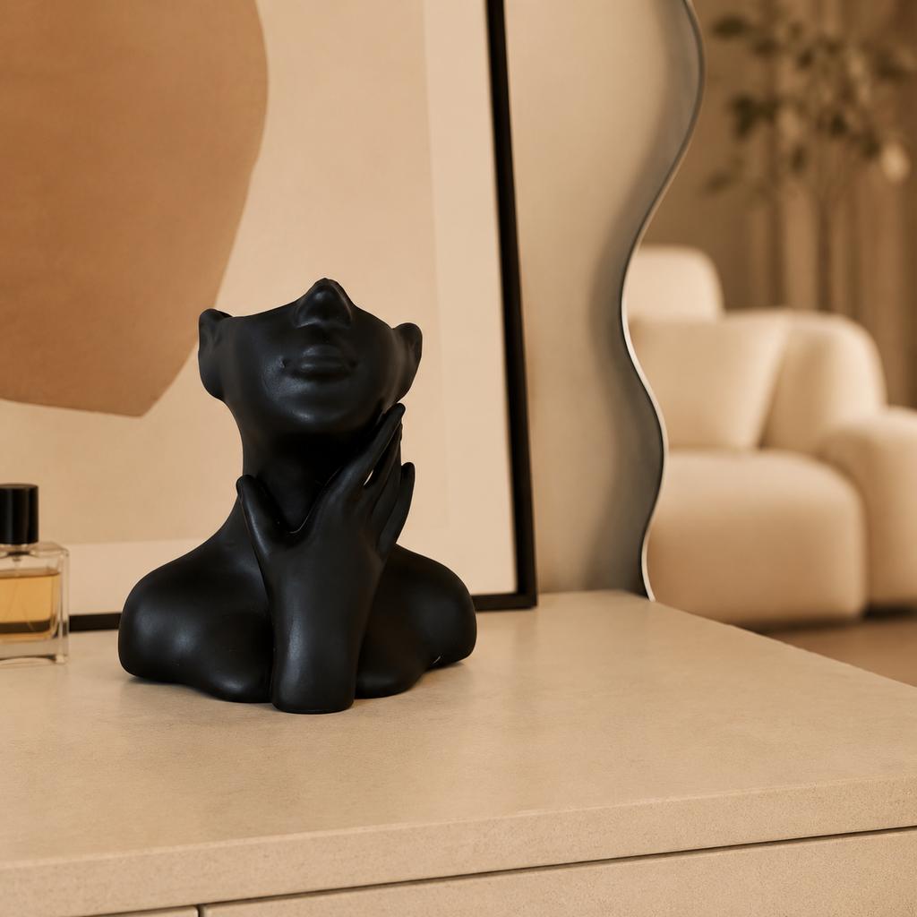 Creative Human Face Art Storage Holder Multifunctional Office Desktop Pen Makeup Brush