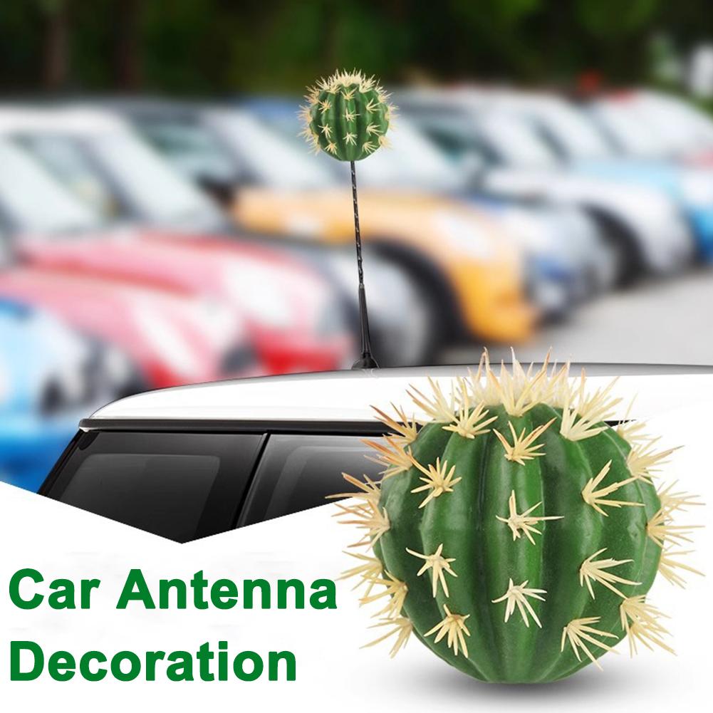 Auto Antennenaufsatz Dekoration 3D Niedlicher Cartoon Kaktus Antennenball Für Auto Dach Antenne Dekoration Zubehör T1x9