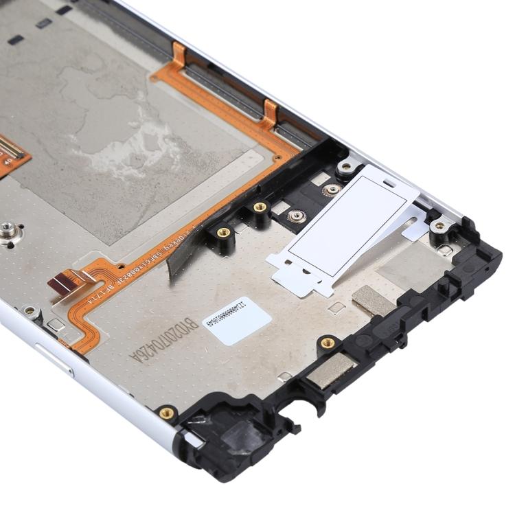 OEM LCD Screen for BlackBerry Keyone Digitizer Full Assembly with Frame(Silver)
