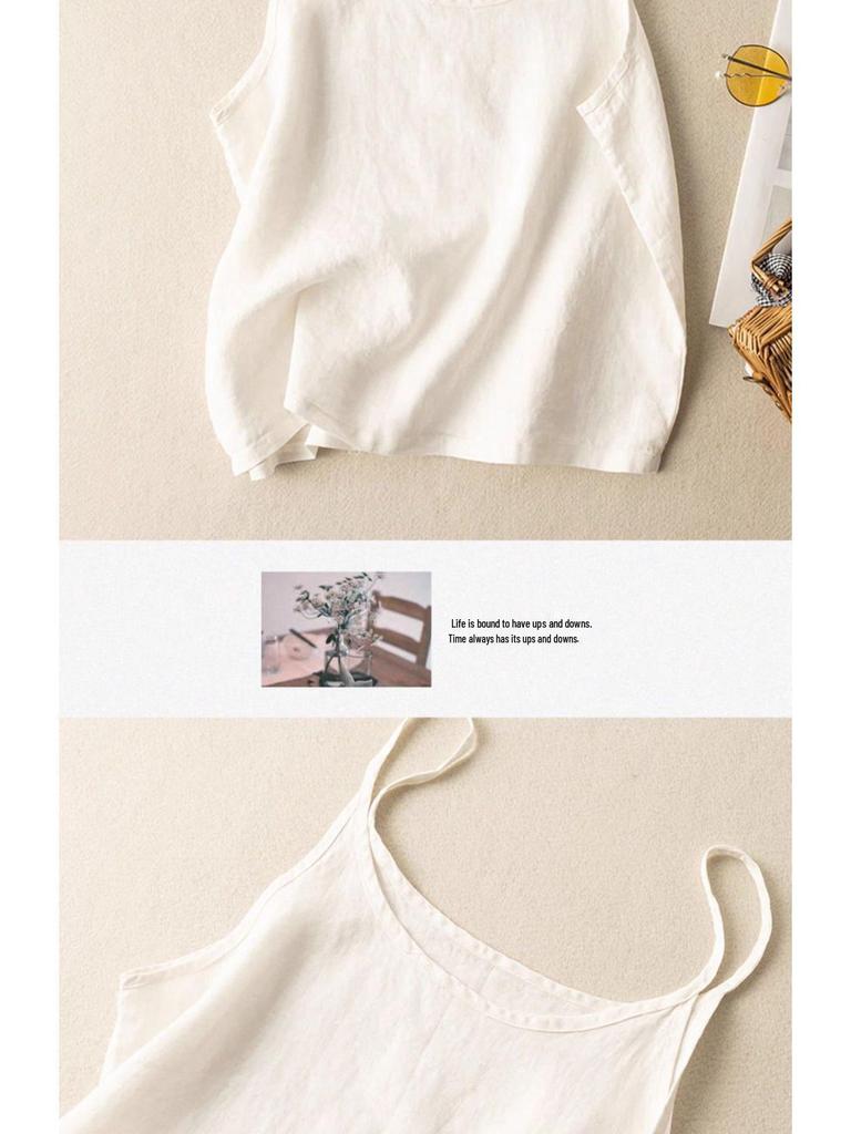 Southeast Asia Plus Size Cotton Linen Japanese Camisole