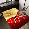 Christmas bow Crystal Velvet chair mat Area Rug - Non-Slip, Floor Mat, Office Desk Chair Rugs, Bedroom Decor.Christmas Gift-1106128